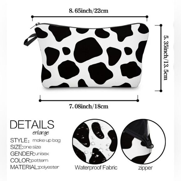 NWOT … Spotted Cosmetic / Makeup Bag - Picture 5 of 8